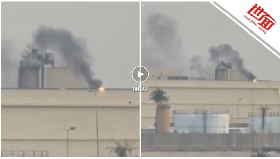 美国驻伊拉克大使馆遭导弹袭击,防空系统被摧毁,现场画面曝光
